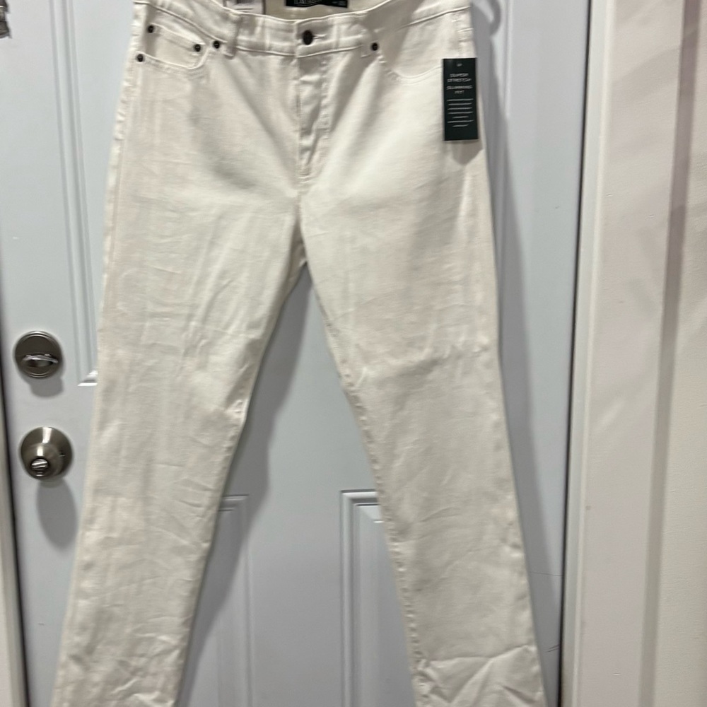 New Lauren Ralph Lauren White Denim Jeans